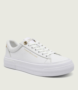 Tommy Hilfiger Skórzane sneakersy FOXING