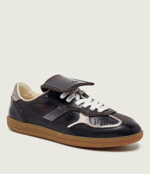 Alohas Skórzane sneakersy Tb.490 | zamsz