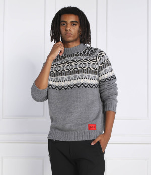 HUGO Wełniany sweter Steenor | Relaxed fit