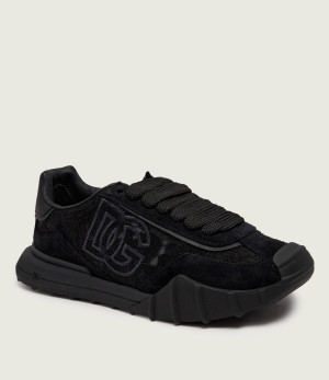 Dolce & Gabbana Koronkowe sneakersy | zamsz