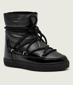 INUIKII Śniegowce GLOSS WEDGE |skóra