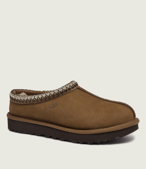 UGG Skórzane mule W Tasman Nubuck | z dodatkiem wełny