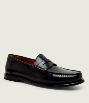 BOSS BLACK Skórzane loafersy Tevan_Mocc_bope