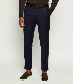 Oscar Jacobson Wełniane spodnie chino | Regular Fit
