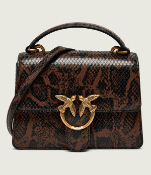 Pinko Skórzany kuferek Love One Top Handle Mini