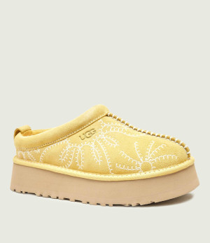UGG Ocieplane mule Tazz Botanic | zamsz | z dodatkiem wełny