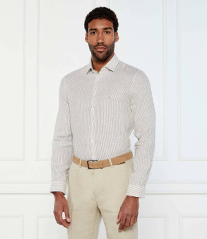 Calvin Klein Lniana koszula | Slim Fit