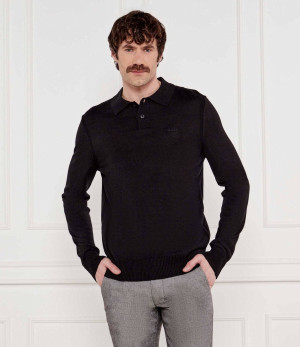 BOSS ORANGE Wełniane polo Avac | Slim Fit