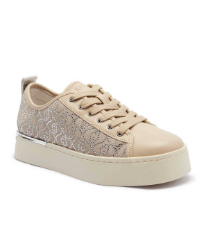 Liu Jo Skórzane sneakersy Pretty 02 | zamsz