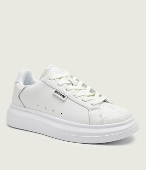 Just Cavalli Skórzane sneakersy FONDO URSA DIS. 1