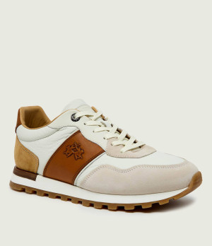 La Martina Skórzane sneakersy UOMO | zamsz