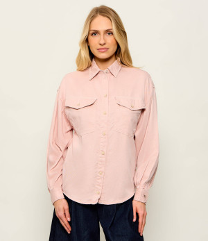 GUESS Koszula Lara | Relaxed fit | z dodatkiem lnu