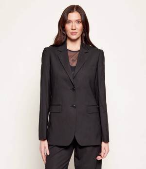 Karl Lagerfeld Wełniana marynarka Logo Tape | Relaxed fit