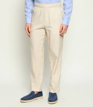 Calvin Klein Lniane spodnie | Straight fit