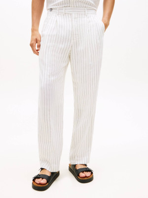 Tommy Hilfiger Lniane spodnie | Slim Fit