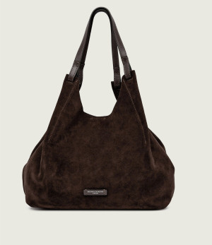 GIANNI CHIARINI Shopperka + saszetka Dua | zamsz