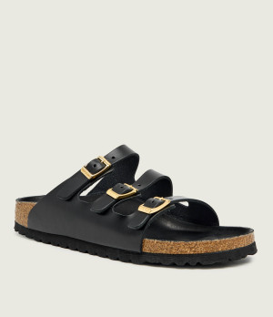 Birkenstock Skórzane klapki Florida Fresh | narrow fit