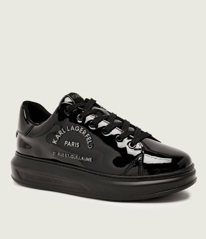 Karl Lagerfeld Skórzane sneakersy KAPRI Metal Maison Shine