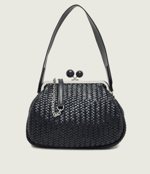 Weekend MaxMara Skórzana torebka na ramię Wkaere Pasticcino