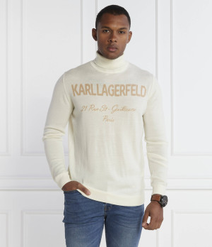 Karl Lagerfeld Wełniany golf knit | Regular Fit