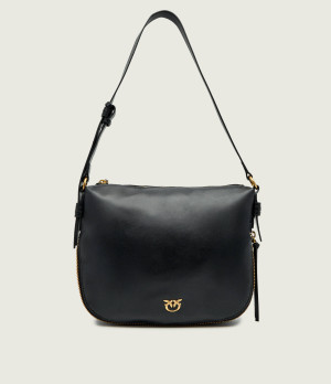 Pinko Skórzana torebka na ramię Zip Around Classic