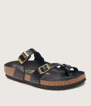 Birkenstock Skórzane klapki Mayari | narrow fit