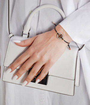 TORY BURCH Skórzana bransoletka Miller Slider