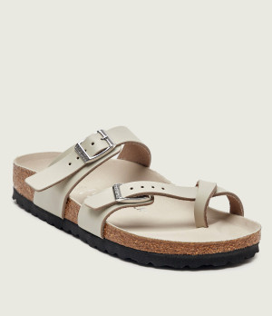 Birkenstock Skórzane klapki Mayari LENA | narrow fit