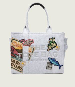 Marc Jacobs Jeansowa shopperka The Large Tote Camp Patchwork Denim Tote Bag
