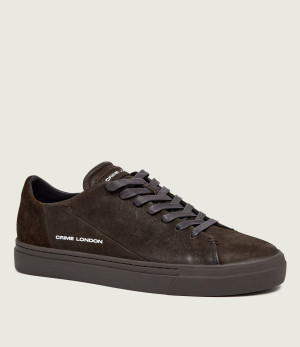 Crime London Skórzane sneakersy Amuse | zamsz