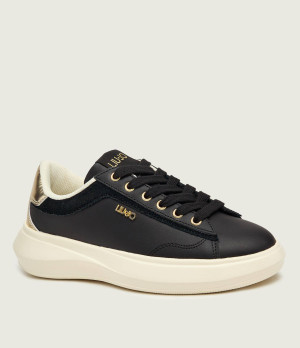 Liu Jo Skórzane sneakersy CASPER 01 | zamsz