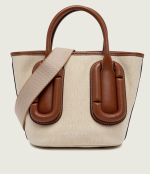 Marc Jacobs Kuferek Babe Small Tote In Canvas | z dodatkiem skóry