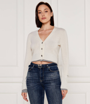 Pinko Wełniany kardigan CHAUSIE | Cropped Fit | Cropped Fit | z dodatkiem kaszmiru