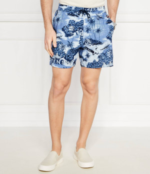 Tommy Jeans Szorty HAWAIIAN | Regular Fit | z dodatkiem lnu