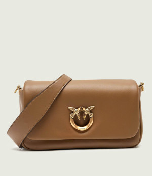 Pinko Skórzana torebka na ramię Click Soft Horizontal Mini