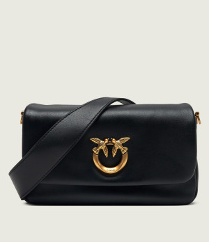 Pinko Skórzana torebka na ramię Click Soft Horizontal Mini
