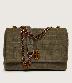Marc Jacobs Torebka na ramię THE CROC SLIM DUAL | zamsz