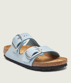 Birkenstock Skórzane klapki Arizona Big Buckle | narrow fit | zamsz