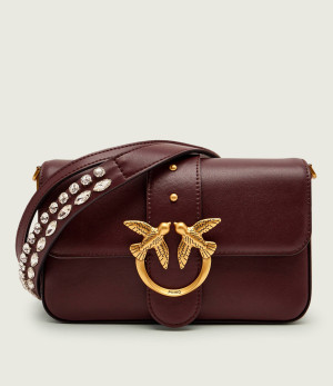 Pinko Skórzana listonoszka LOVE ONE MINI SLOUCHY