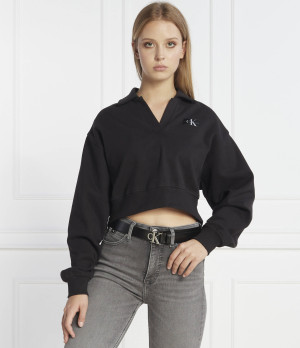 Calvin Klein Jeans Bluza LABEL POLO COLLAR | Loose fit