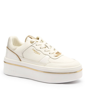 TWINSET Skórzane sneakersy