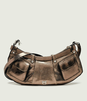 Pinko Skórzana torebka na ramię Pocket Body Mini