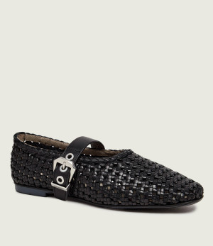 AllSaints Skórzane baleriny Sabine Mary Jane