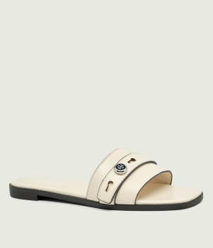 TORY BURCH Skórzane klapki ROMY