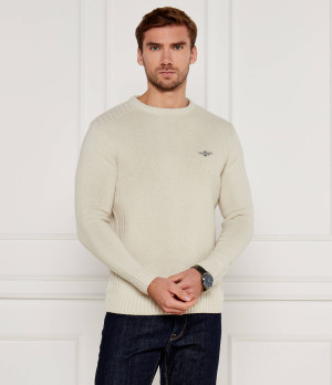 Aeronautica Militare Sweter GIROCOLLO | Regular Fit | z dodatkiem wełny