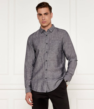 Calvin Klein Lniana koszula | Slim Fit