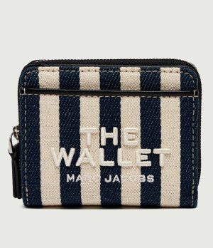 Marc Jacobs Portfel The Stripe Canvas Mini Compact
