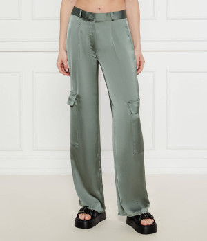 HUGO Satynowe Spodnie Hanira-1 | flare fit