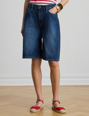 LAUREN RALPH LAUREN Jeansowe bermudy | Loose fit