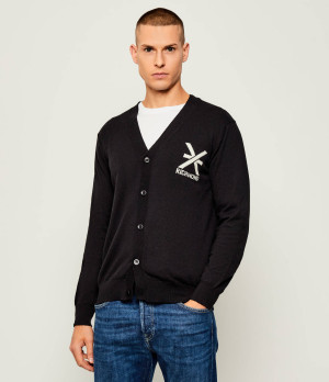 Richmond X Kardigan BEJENA | Regular Fit | z dodatkiem wełny